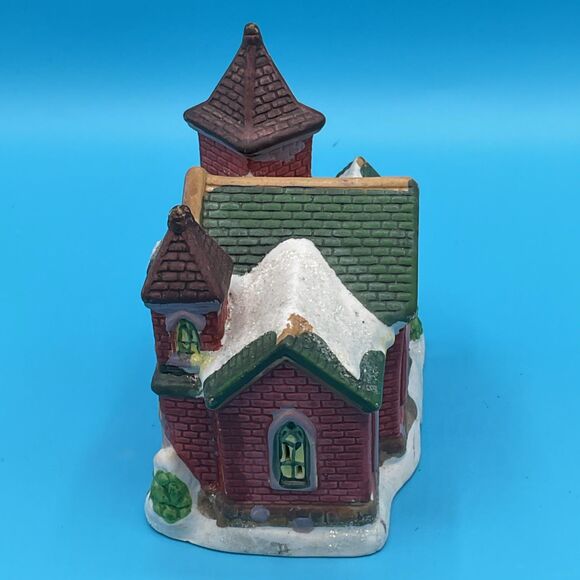 Wellington Square Church Red Brick Cobblestone Corner 65909CRB U1 Winter Snowy - Picture 5 of 7